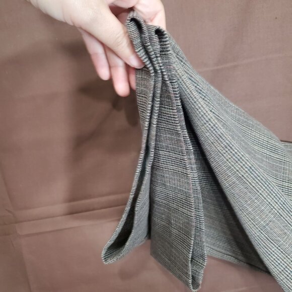 KIM ROGERS Women Pants SZ 18 Relax Wide Leg Plaid Dark Academia Brown Pockets - Picture 4 of 5